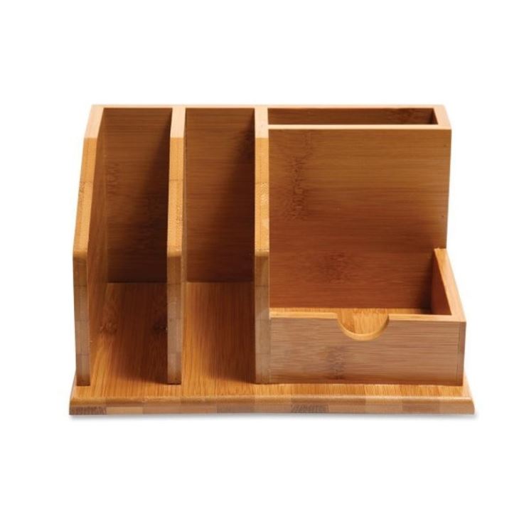 Office Pen Hoder And Notebook Holder Small Made Of Bamboo